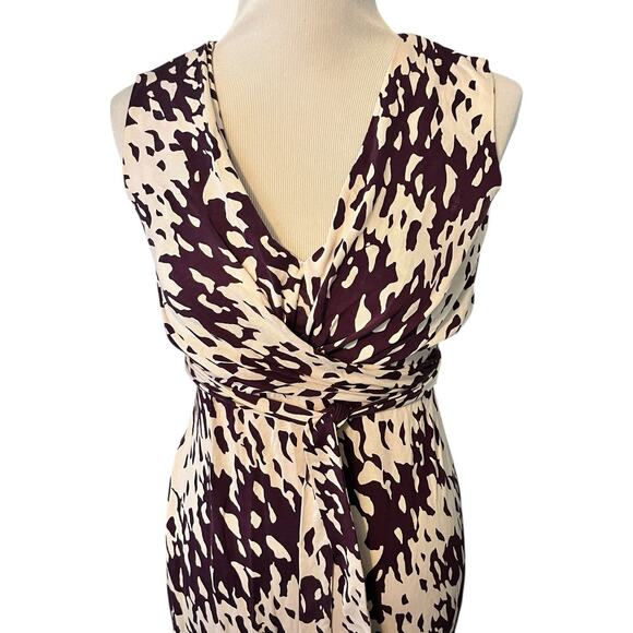Diane von Furstenberg DVF Nalan Silk Wrap Maxi Dress •2• Purple White Abstract - Picture 6 of 15